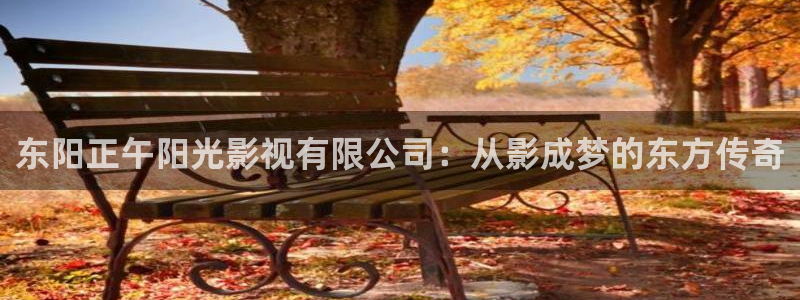 东阳正午阳光影视有限公司：从影成梦的东方传奇